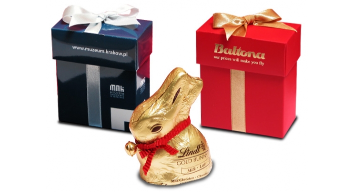 zajączek Lindt Swiss - słodycze reklamowe-czekoladki firmowe